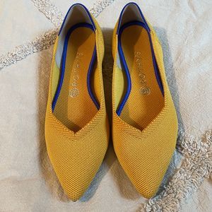 Rothy's Point Flats Marigold Yellow 9.5 Worn Once